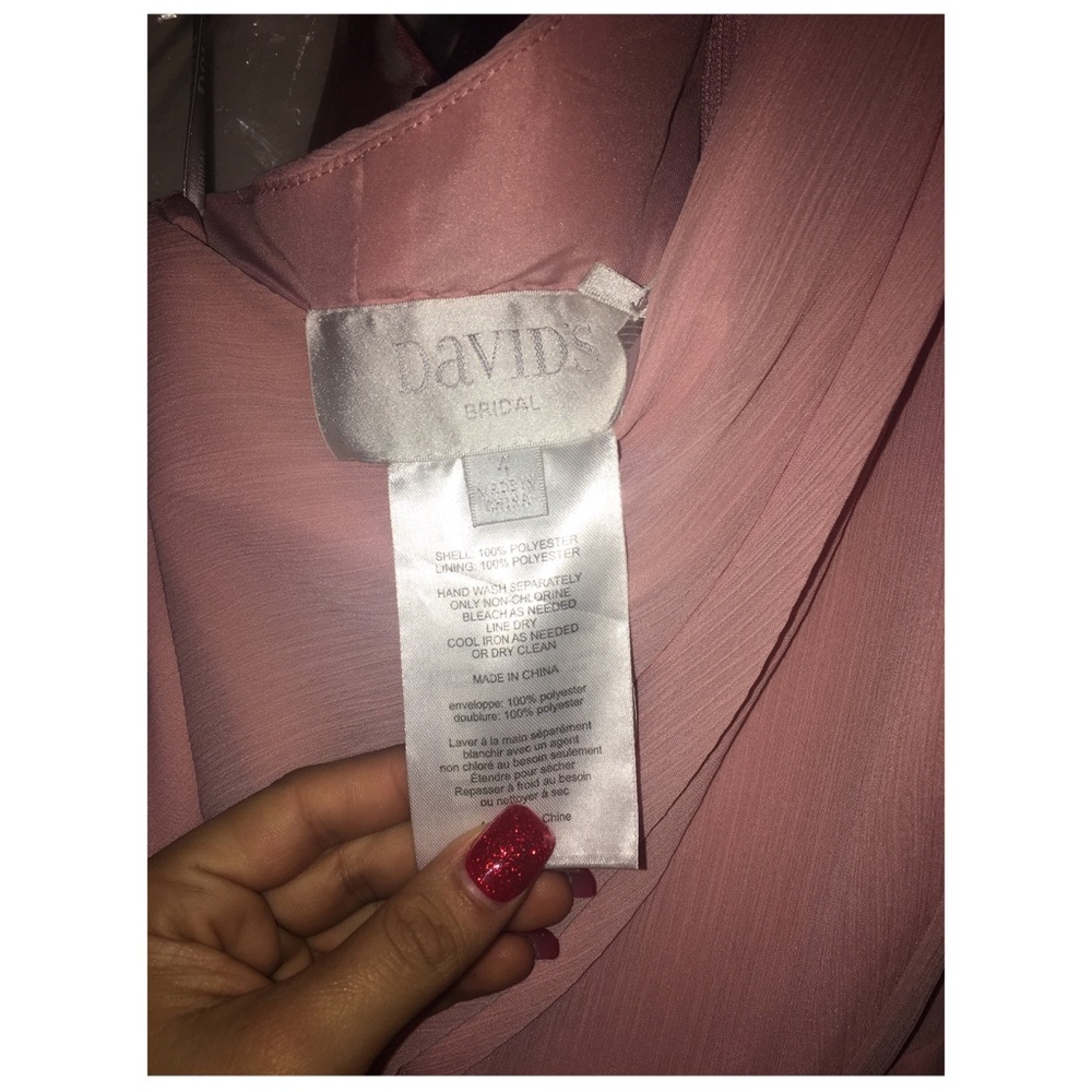 Long one shoulder crinkle chiffon dress